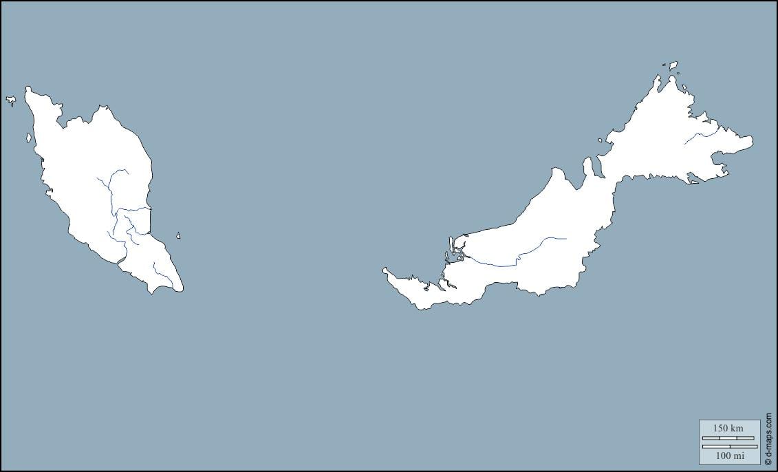 χάρτης της μαλαισίας χάρτη περίγραμμα