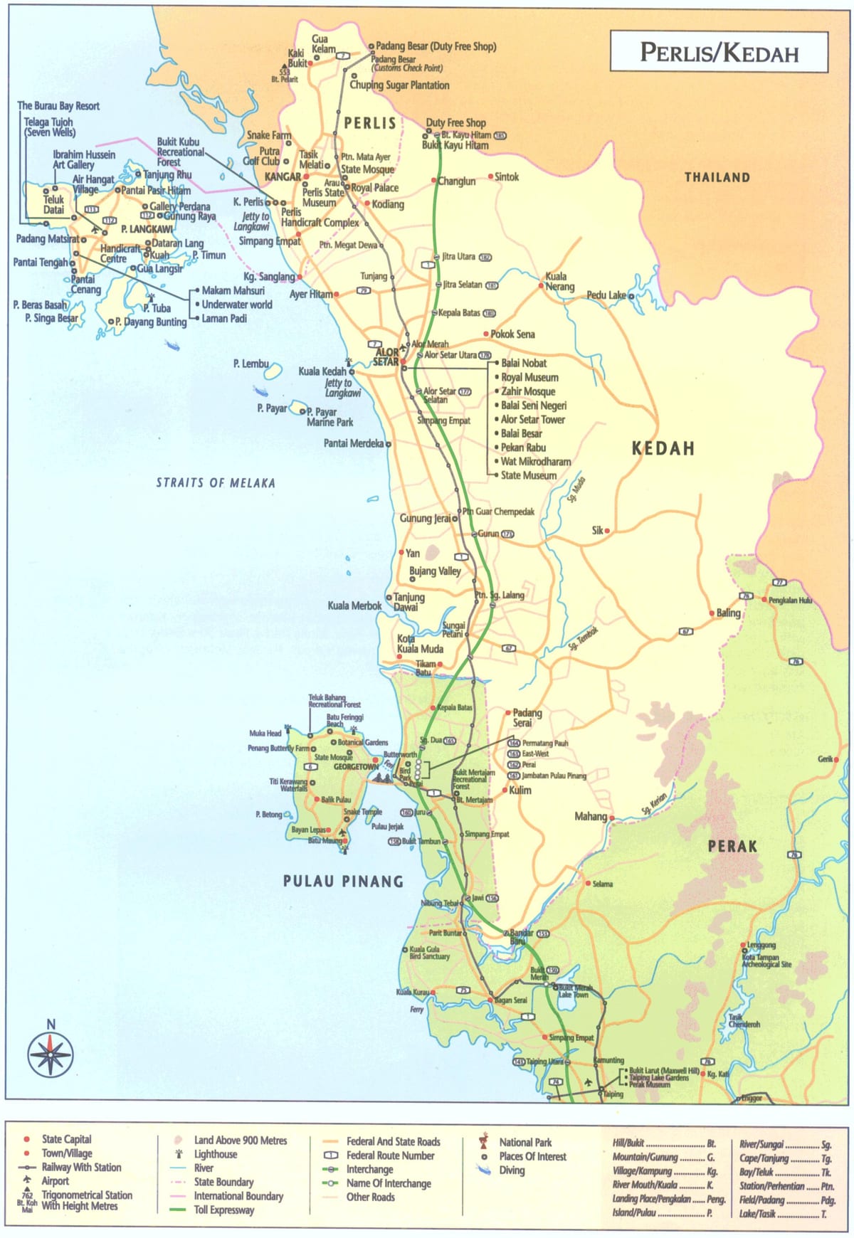 μαλαισία, kedah χάρτης