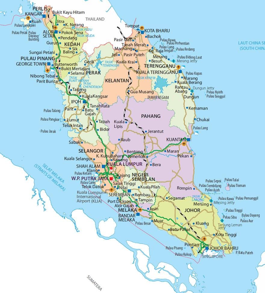 penisular χάρτης μαλαισία