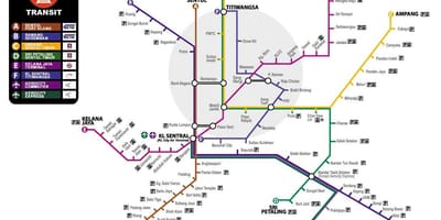Χάρτης της μαλαισίας μεταφοράς