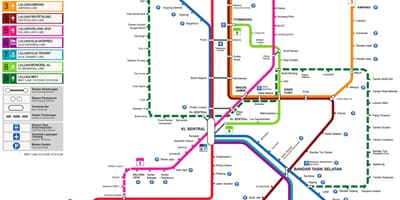 Lrt χάρτη μαλαισία